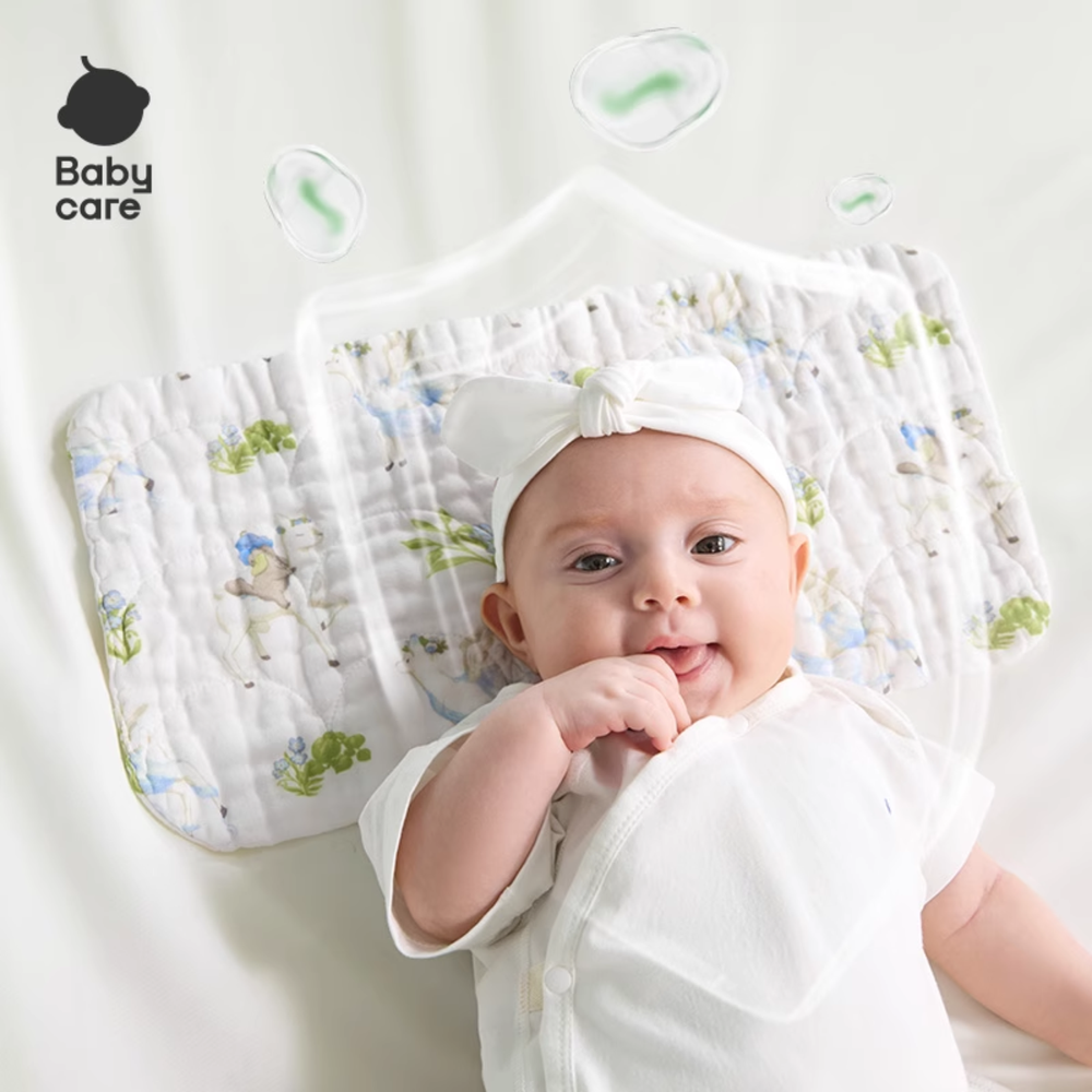بيبي كير - وسادة قطنية للأطفال حديثي الولادة - متعددة الألوان