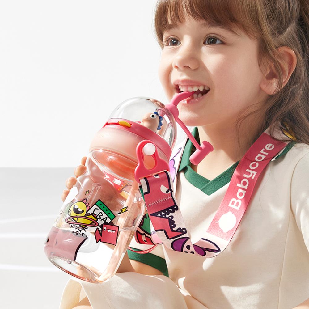 Babycare - T - Rex Shooting Game Water Bottle - Pink - 500ml