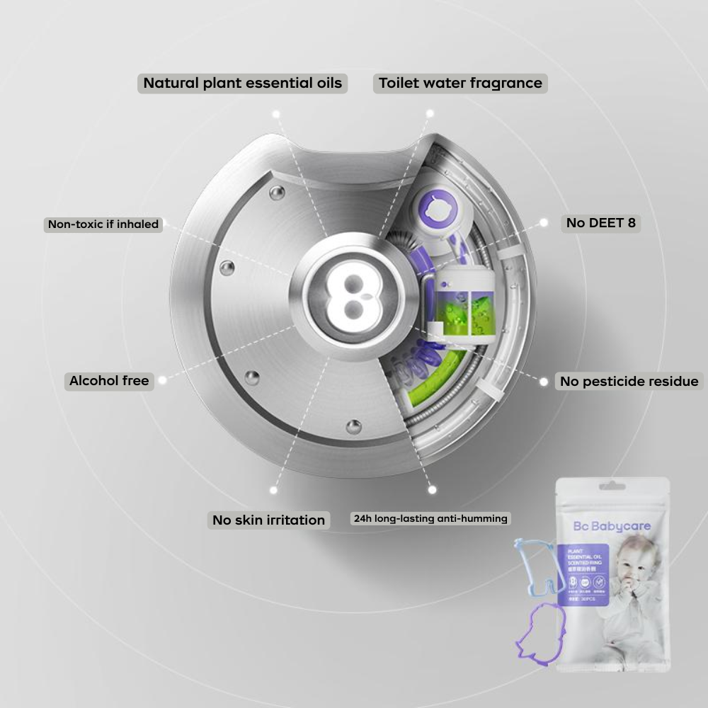 Babycare - Baby Plant Essential Oil Scented Ring Owl/friends - 30 Pcs