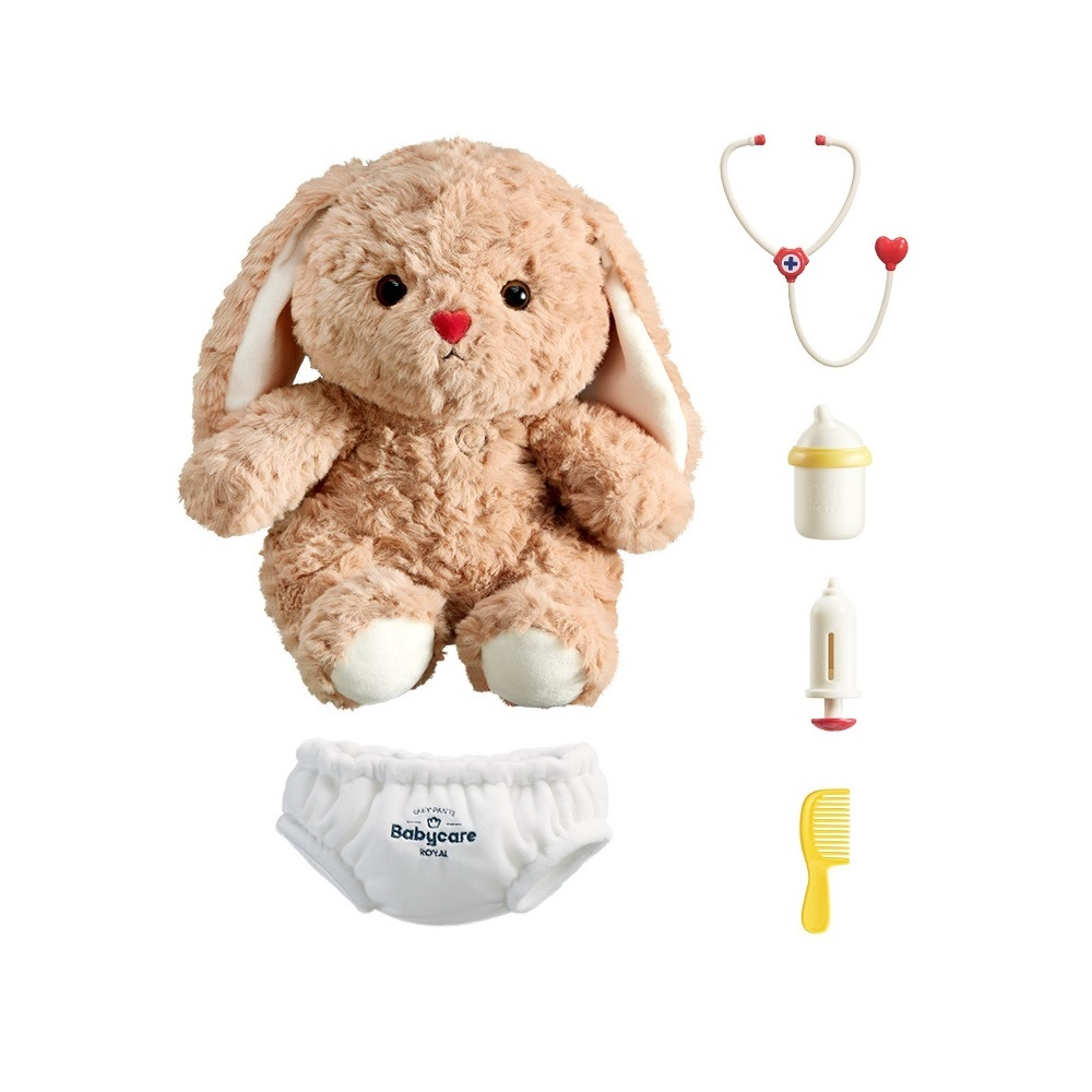 Babycare - Plush Rabbit Doctor Pretend Playset - Multicolor - 6 Pcs