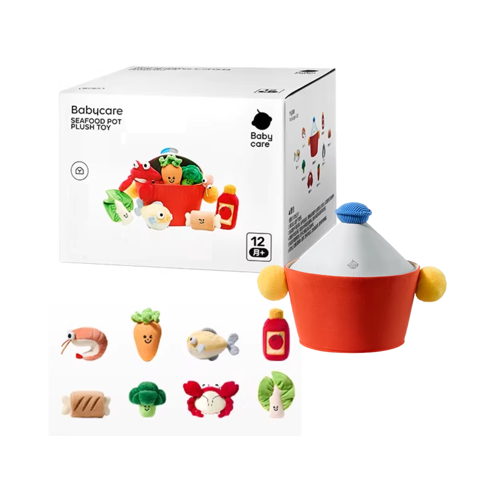 Babycare - Seafood Pot Plush Toy Set - Multicolor