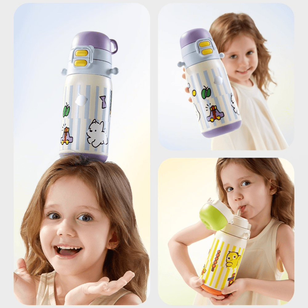 Babycare - 3-in-1 Lid Vacuum Bottle Thermos Flask - 550 ml