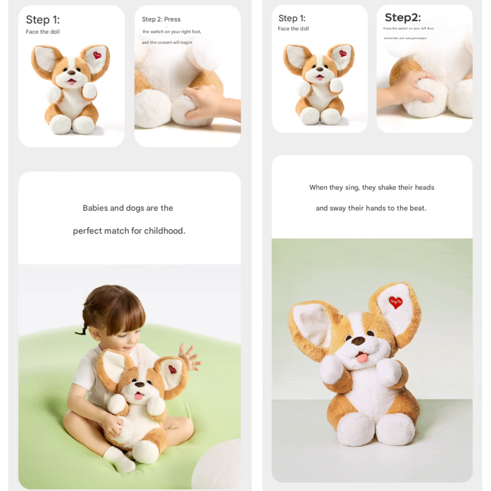 Babycare - Peek A Boo Soothing Toy - Brown