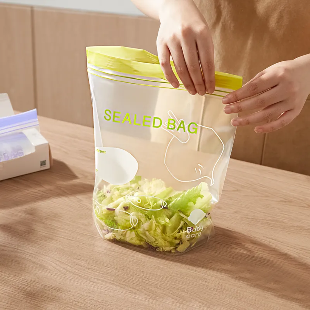 بيبي كير - أكياس تخزين طعام قابلة لإعادة الإغلاق - وردي - 30 قطعة - صغير