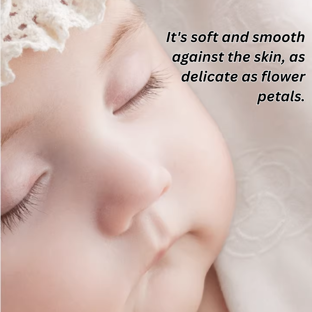 عناية الأطفال - مناديل مبللة ناعمة للأطفال بنقشة الكاميليا - 10 قطع