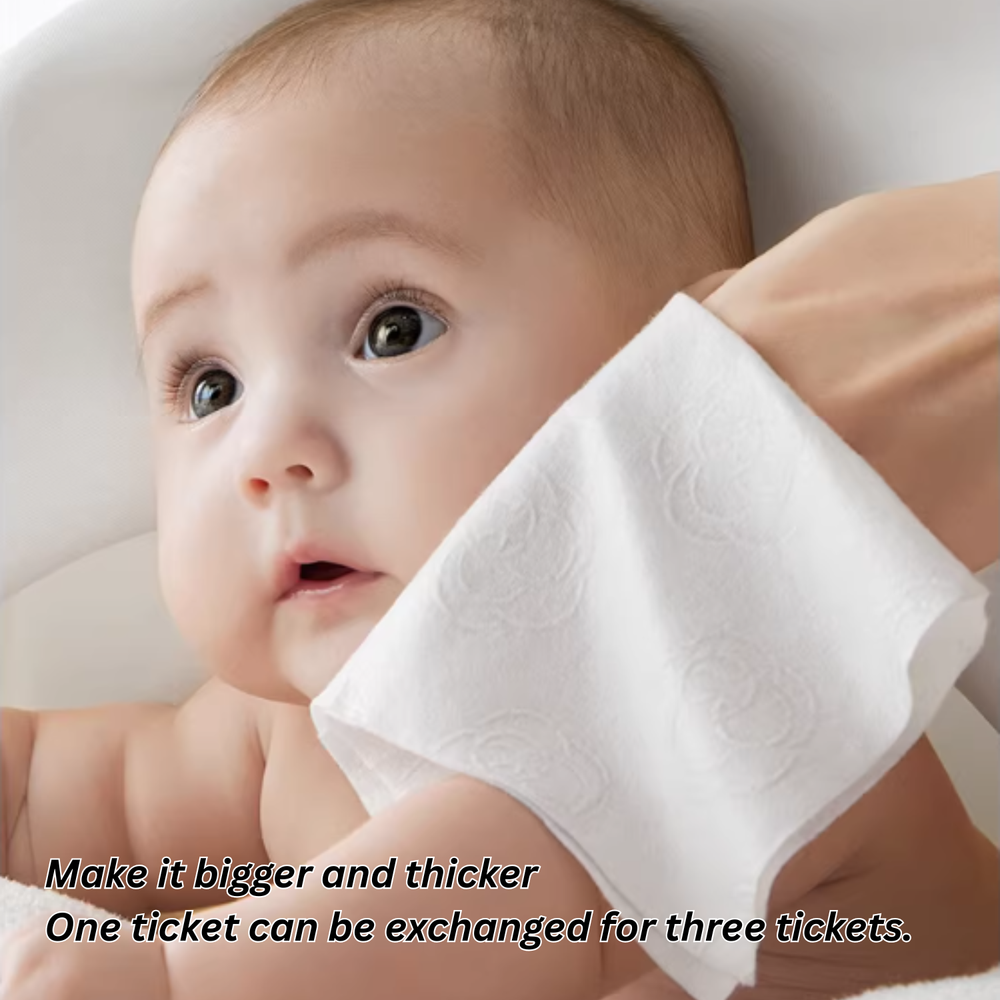 عناية الأطفال - مناديل مبللة ناعمة للأطفال بنقشة الكاميليا - 80 قطعة