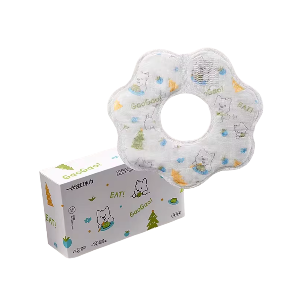 بيبي كير - مناشف لعاب للاستخدام مرة واحدة، 20 قطعة - لون أخضر جرو