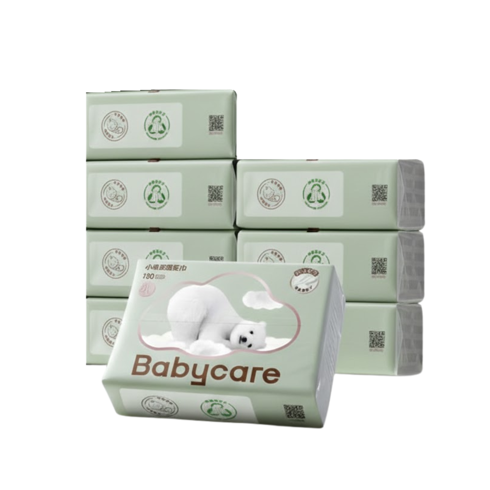 Babycare - Bear Moisturizing Tissue - Pack Of 8 - 150 Pcs