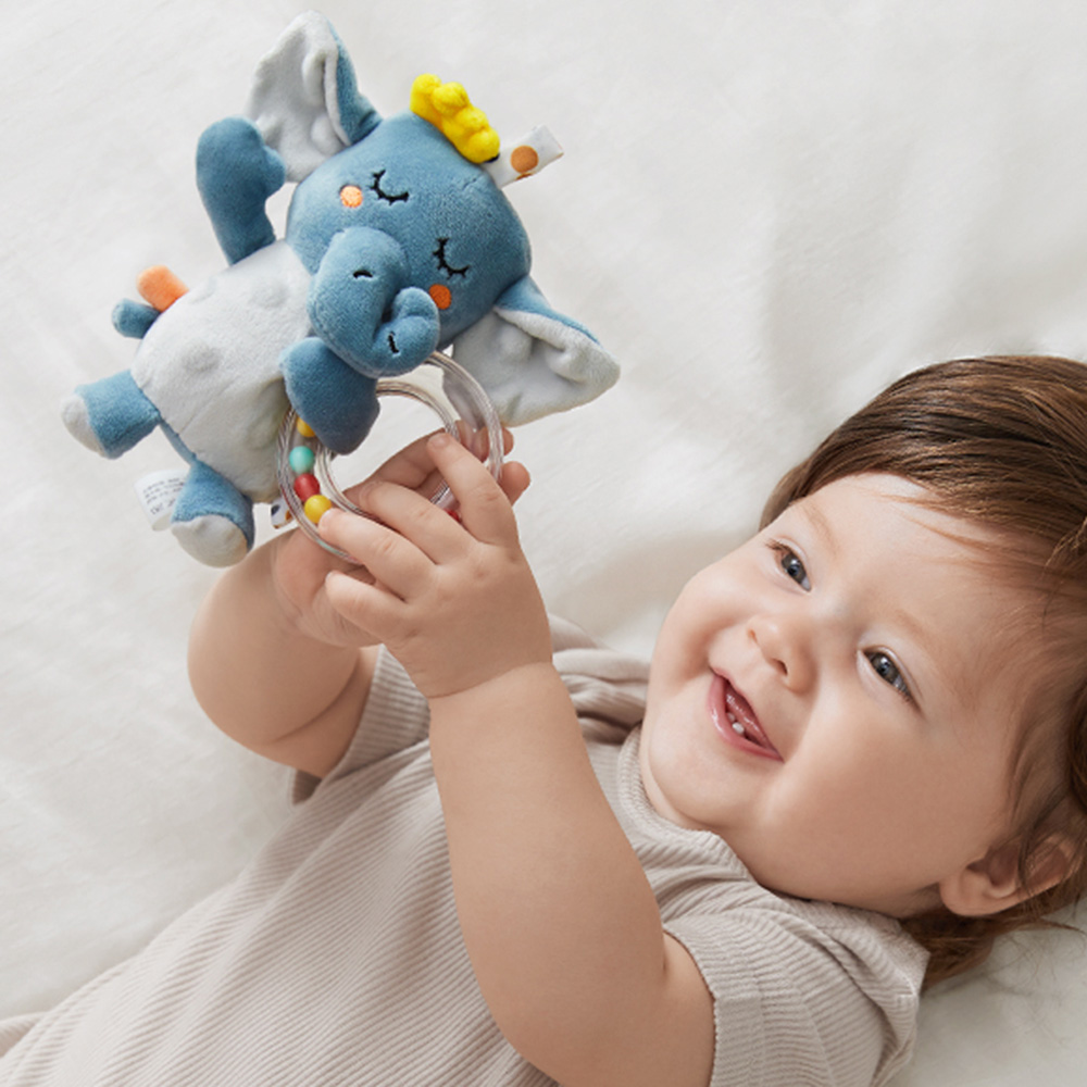 Babycare - Comforter Plush Toy - Elephant - Grey - 24Cm