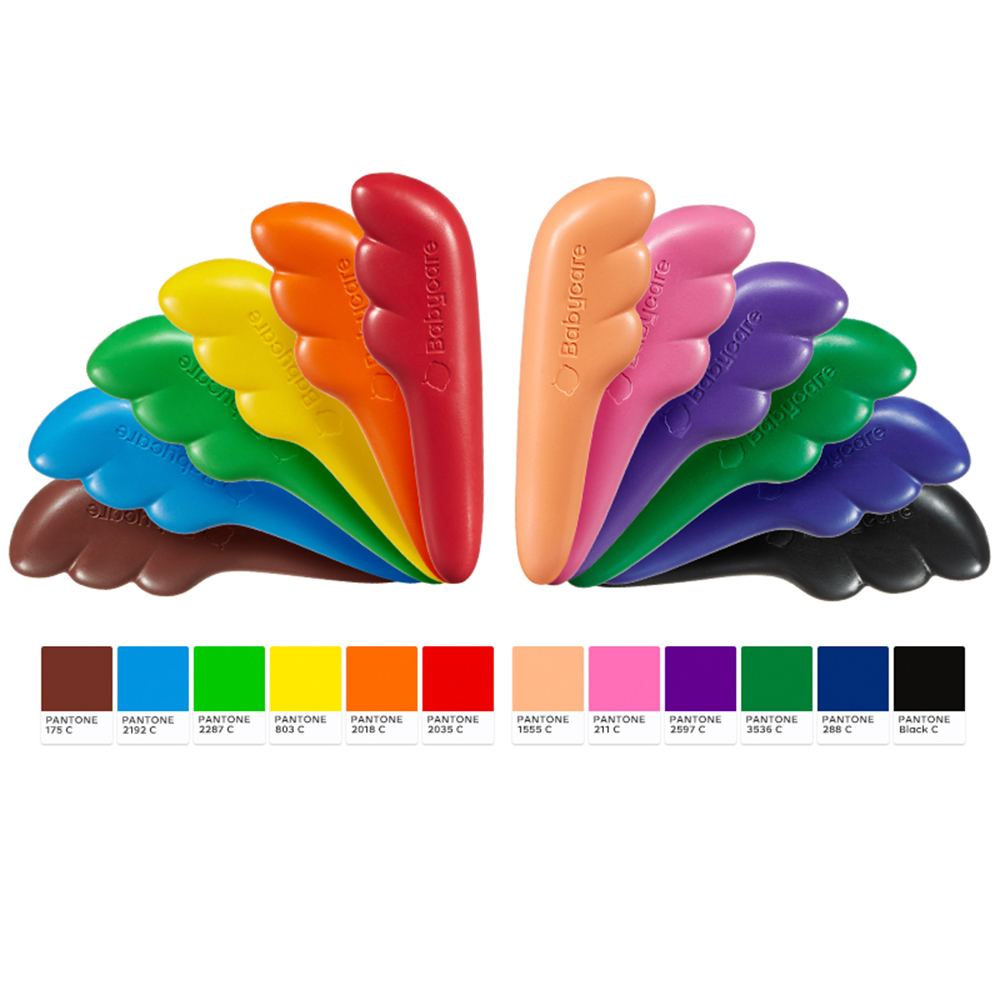 بيبي كير - أقلام تلوين ريشة لا تسبب الاوساخ - متعددة الألوان