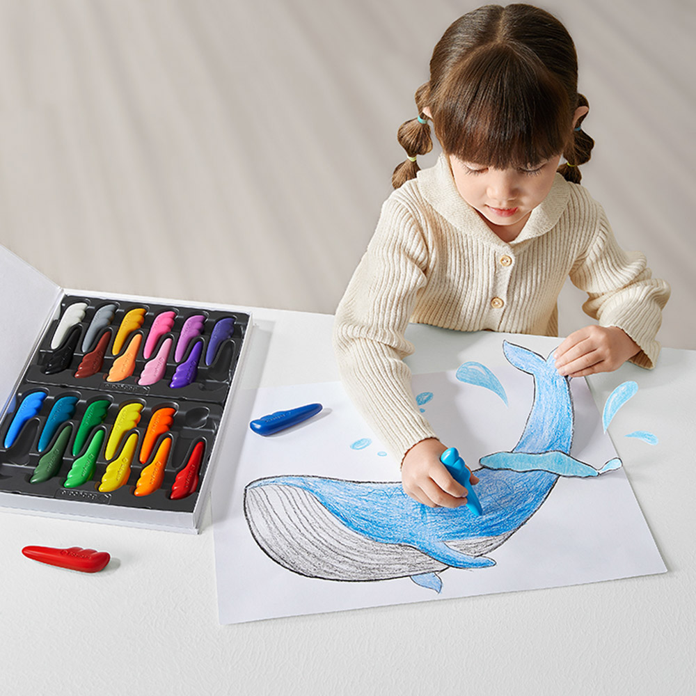 بيبي كير - أقلام تلوين ريشة لا تسبب الاوساخ - متعددة الألوان