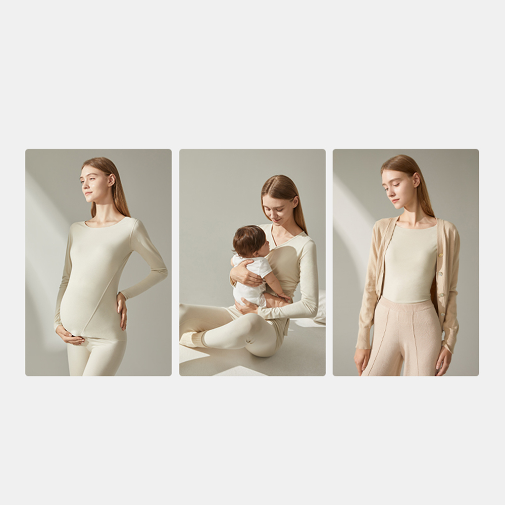 Babycare - 2pc-Set - Maternity Pajamas - Beige