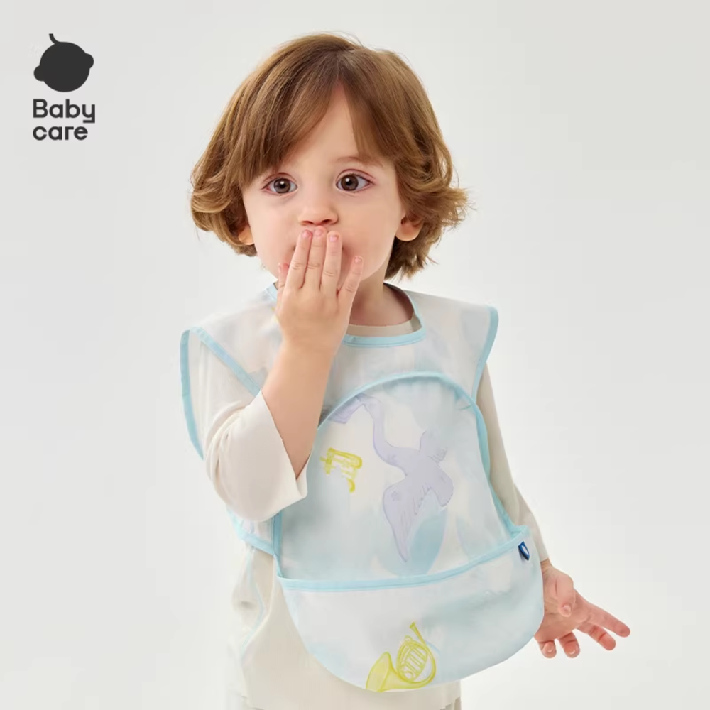 بيبي كير - مريلة رضاعة بدون أكمام - وردي