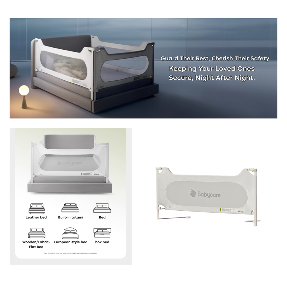 Babycare - 3 Sided Baby Bed  Guard Rail
