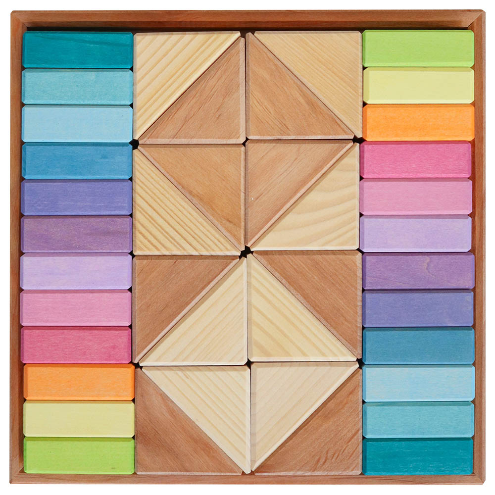 مجموعة مكعبات تركيب ديو من جريمز - 40 قطعة - باستيل