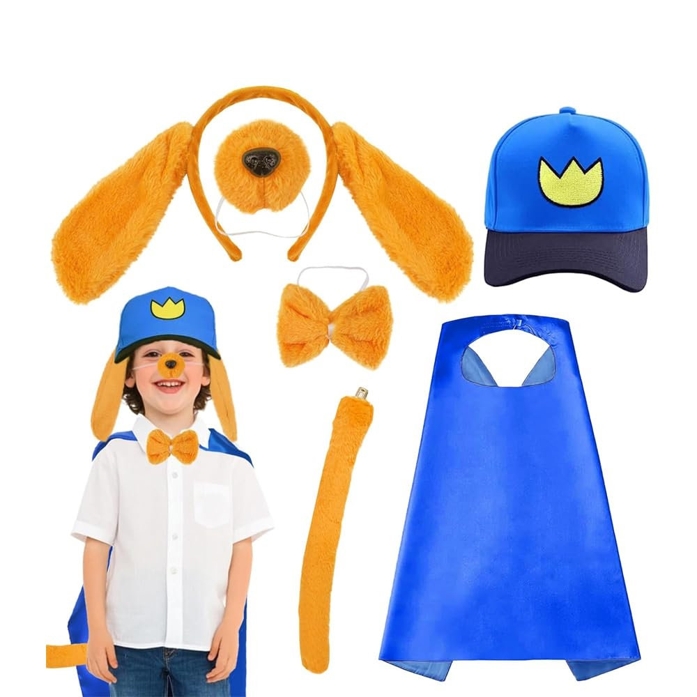 برين غيغلز - زي بطل الكلاب للأطفال - 6 قطع