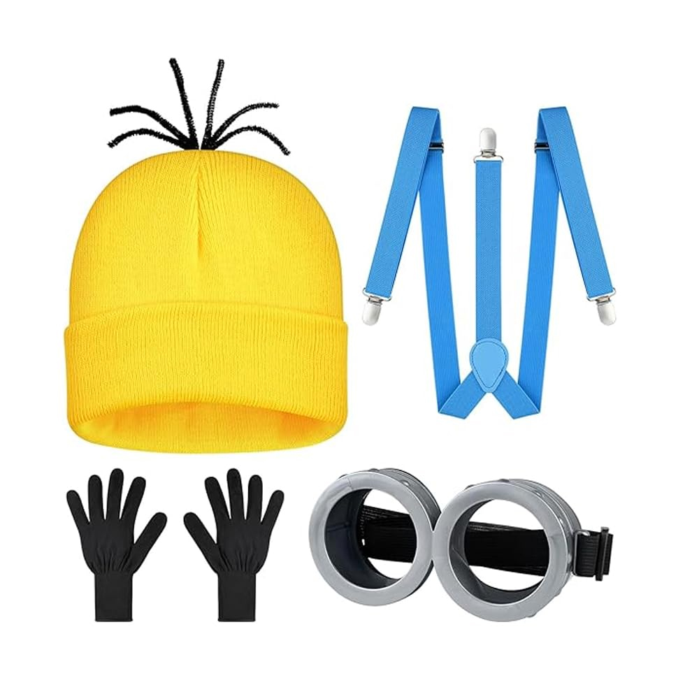 BrainGiggles - Minion Costume Accessories - 4pcs