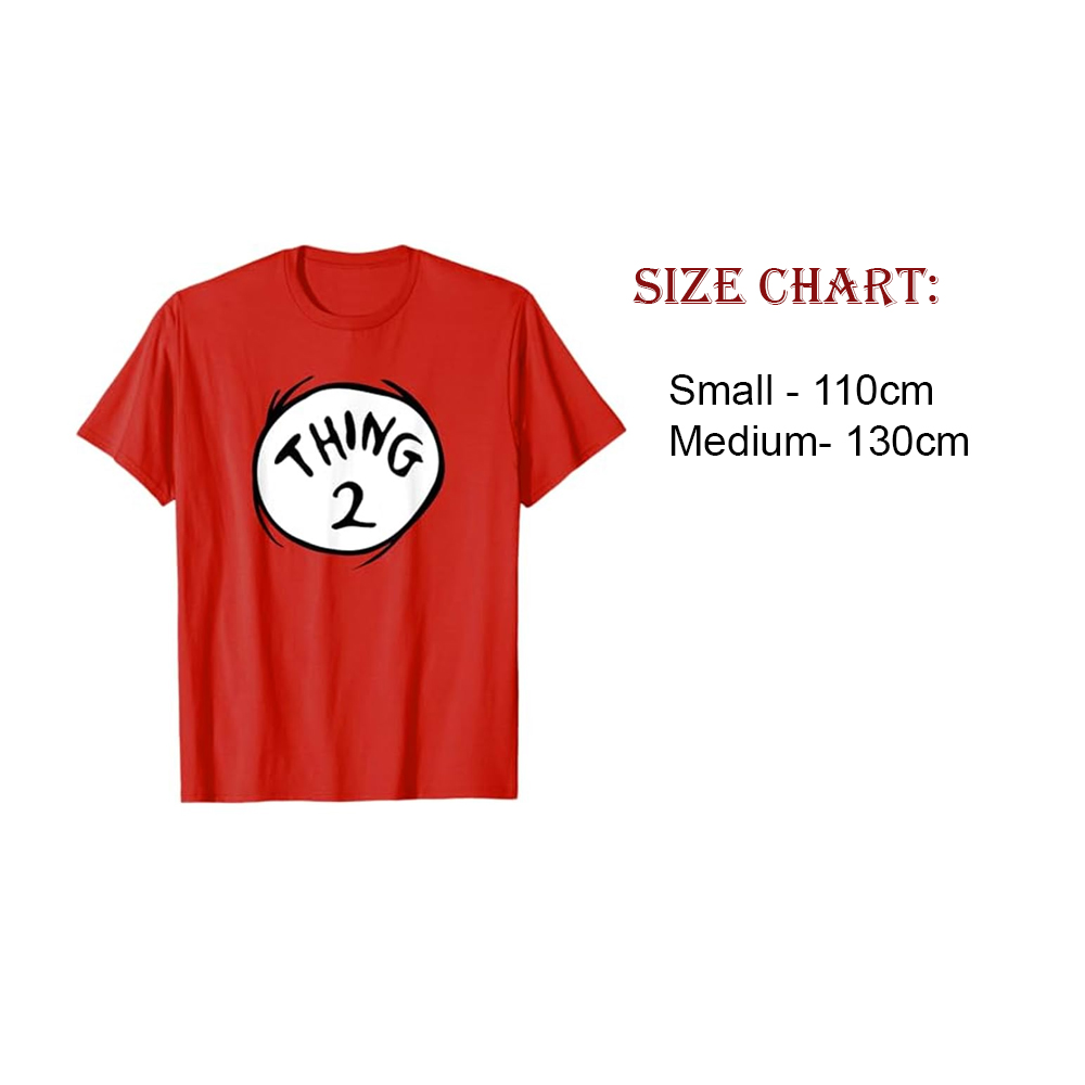 BrainGiggles - Thing 2 T-shirt Costume For Kids - Red