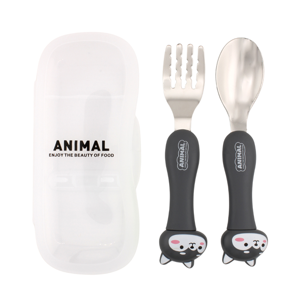 كرافيستا - طقم أدوات مائدة مع حافظة - حيوانات