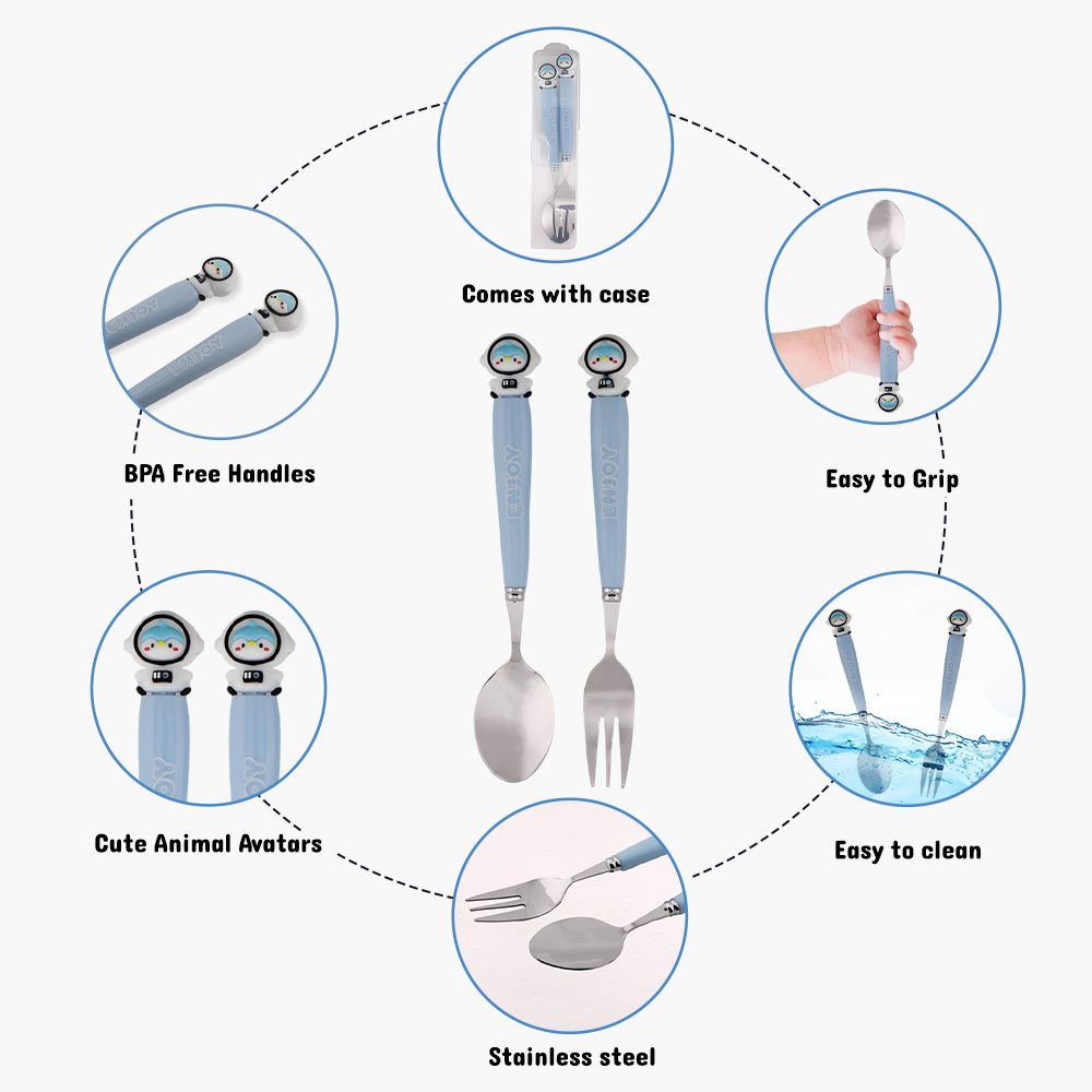 كرافيستا - طقم أدوات مائدة مع حافظة - رائد فضاء