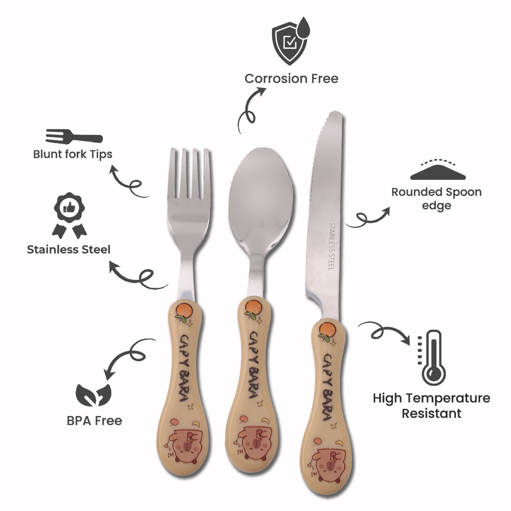 كرافيستا - طقم أدوات مائدة مع حافظة - هاي كابي بارا