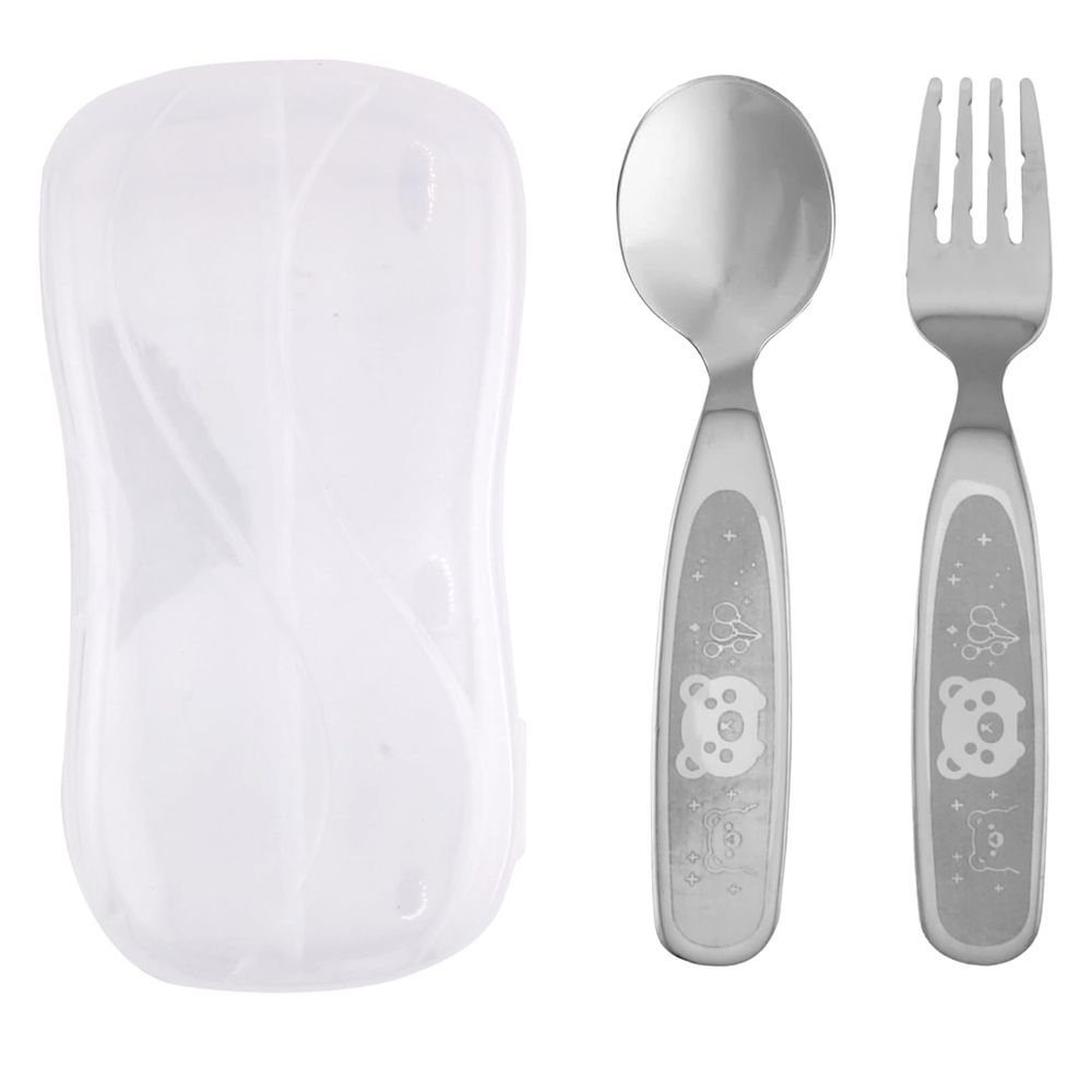 Brain Giggles - Cravista Kids Cutlery Set With Case - Bear
