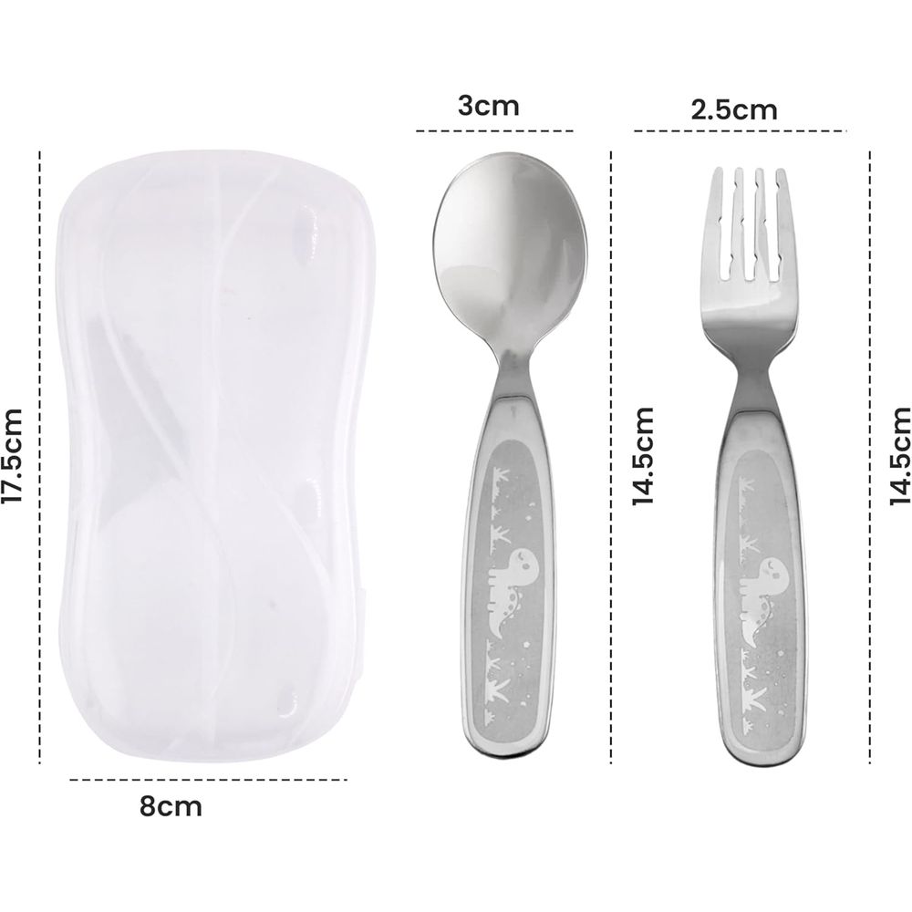 برين جيغلز - مجموعة أدوات مائدة للأطفال مع علبة - دب