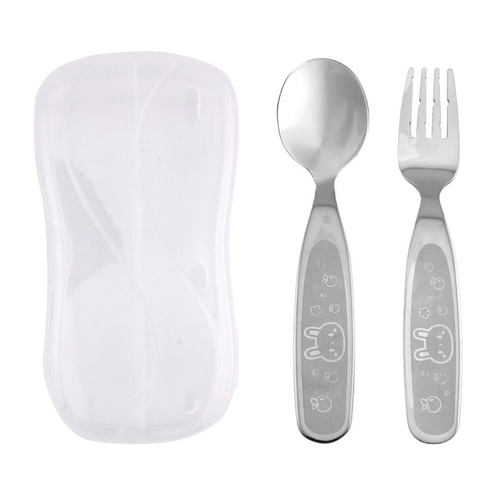 Brain Giggles - Cravista Kids Cutlery Set With Case - Bunny