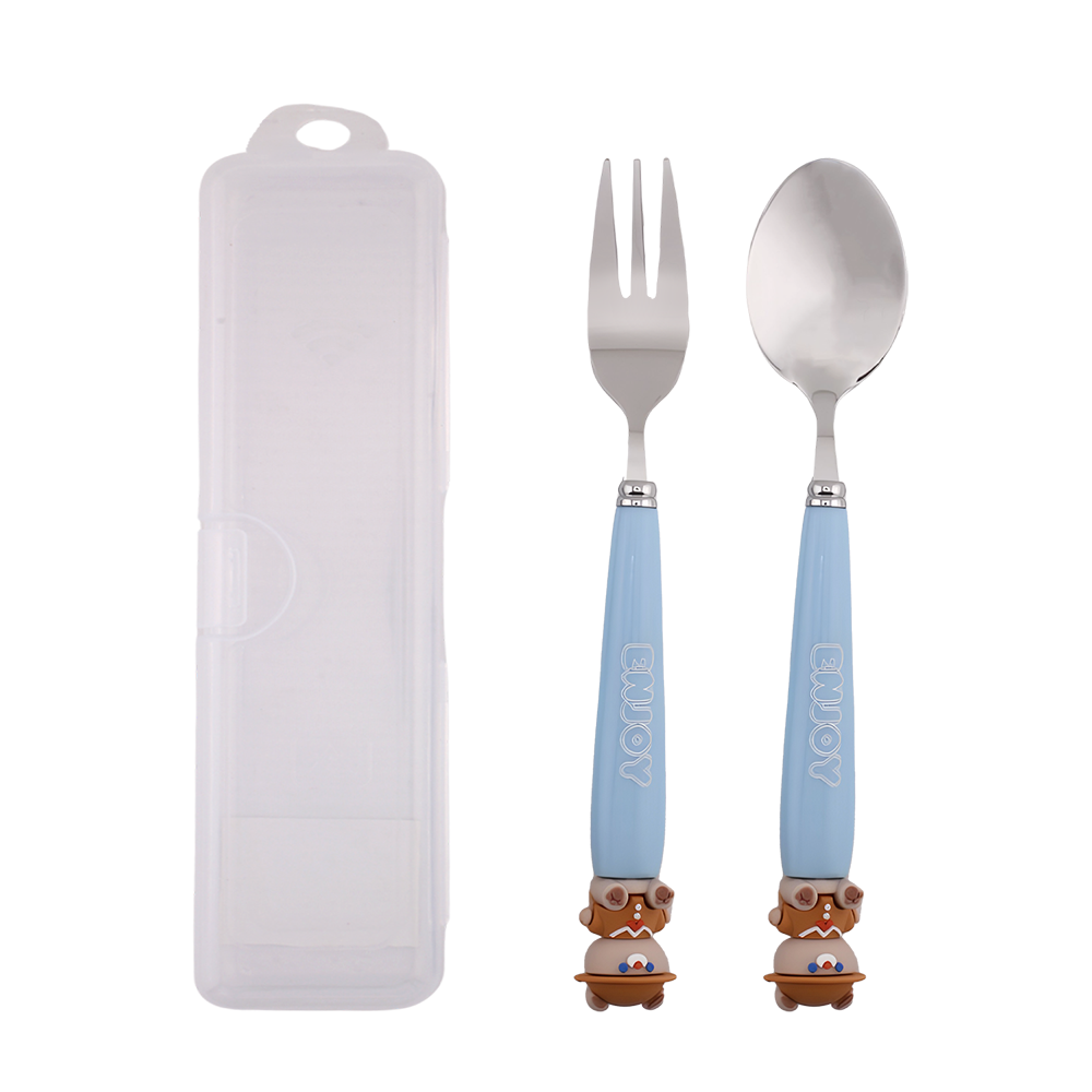 كرافيستا - طقم أدوات مائدة مع حافظة - دب