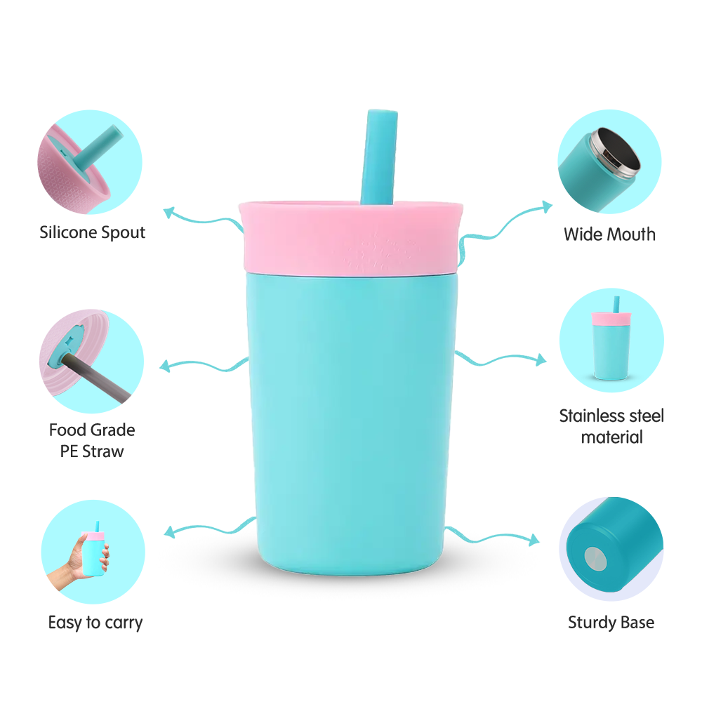 كريفيستا - زمزمية ماء معزولة مانعة للتسرب مع شفاطة - ١٢ أونصة