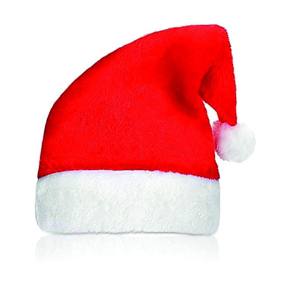 برين جيغلز - قبعة سانتا كلوز للكريسماس للبالغين - أحمر وأبيض
