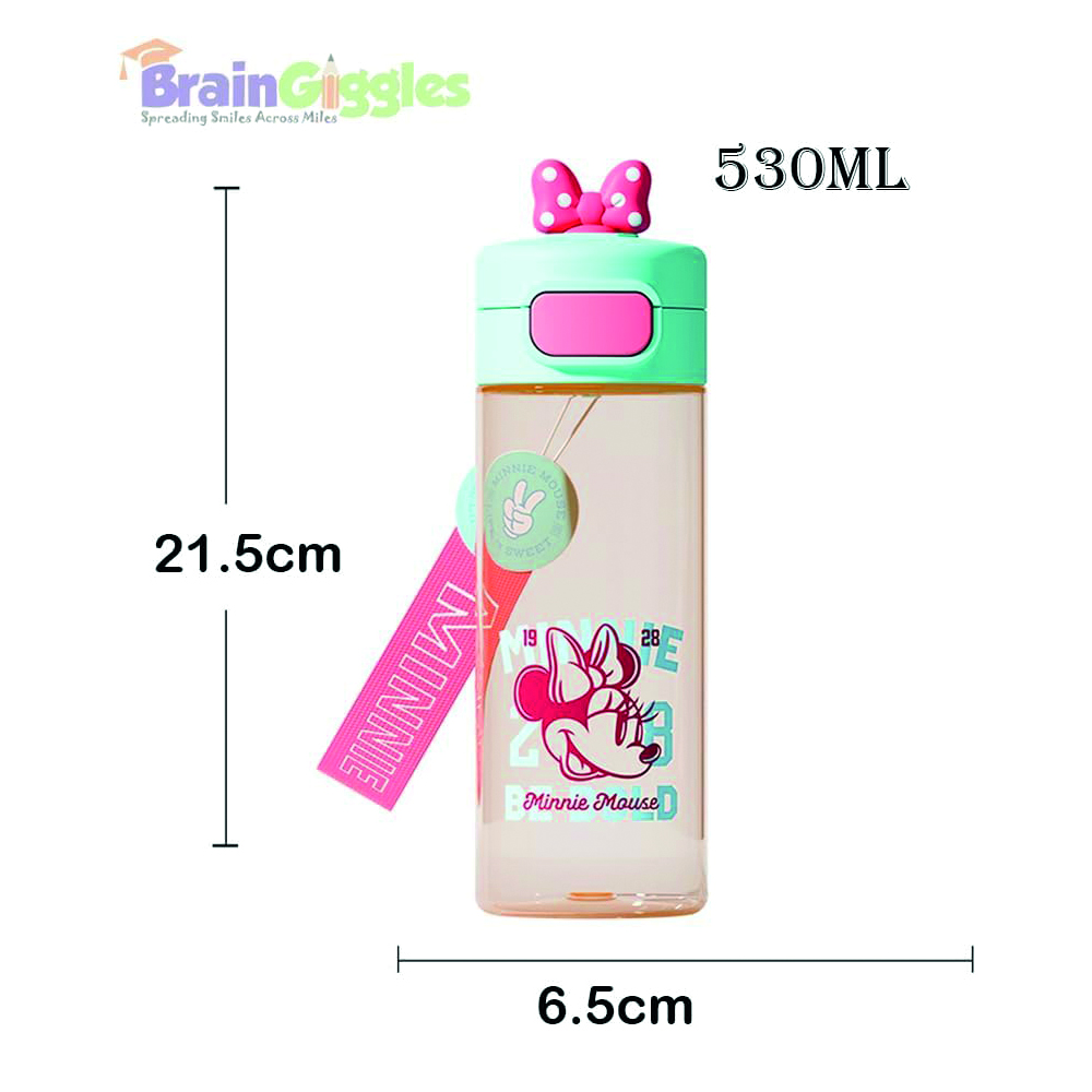 Brain Giggles - Disney Leakproof Water Bottle 530ml - Minnie Mouse