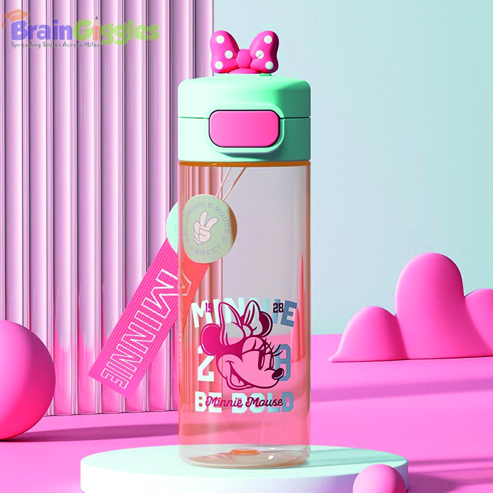 Brain Giggles - Disney Leakproof Water Bottle 530ml - Minnie Mouse