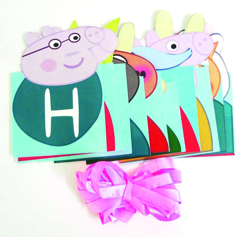 BrainGiggles - Peppa Pig Kids Party Decoration Happy Birthday Banner