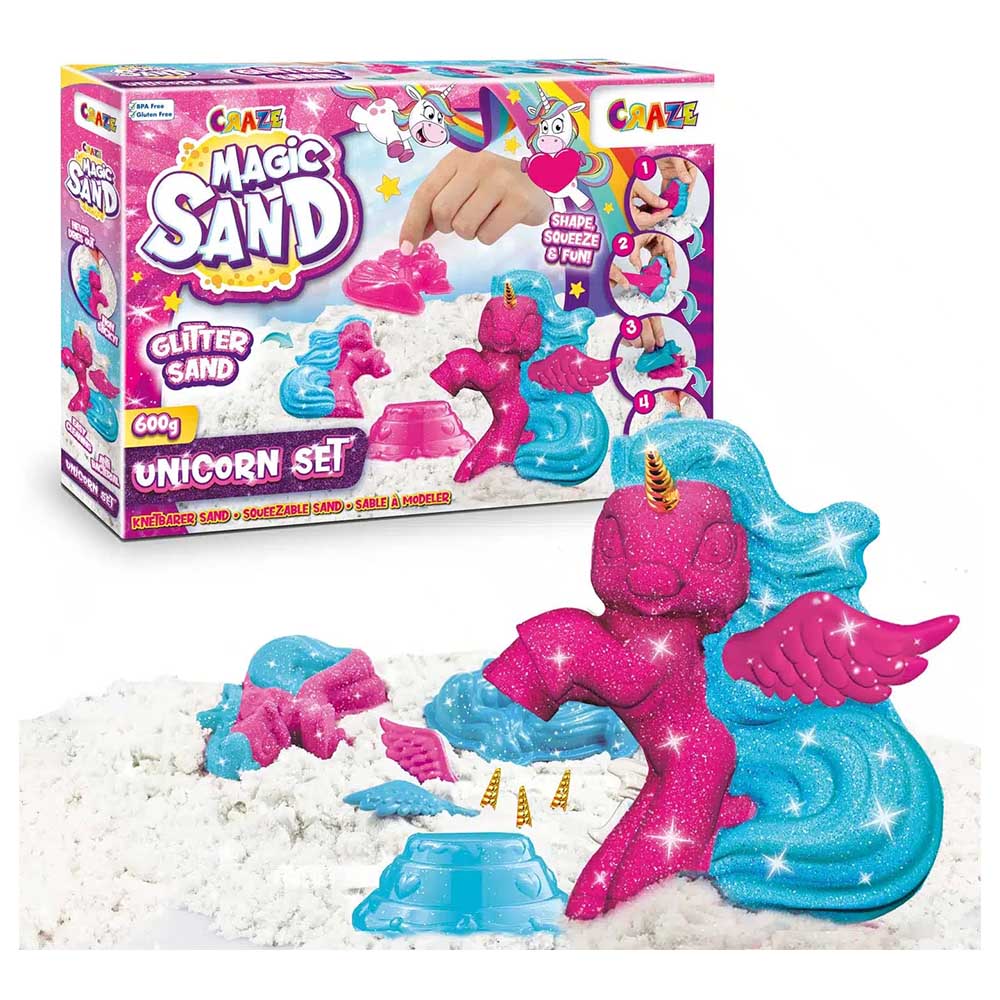 Craze - Magic Sand Glitter Unicorn Playset