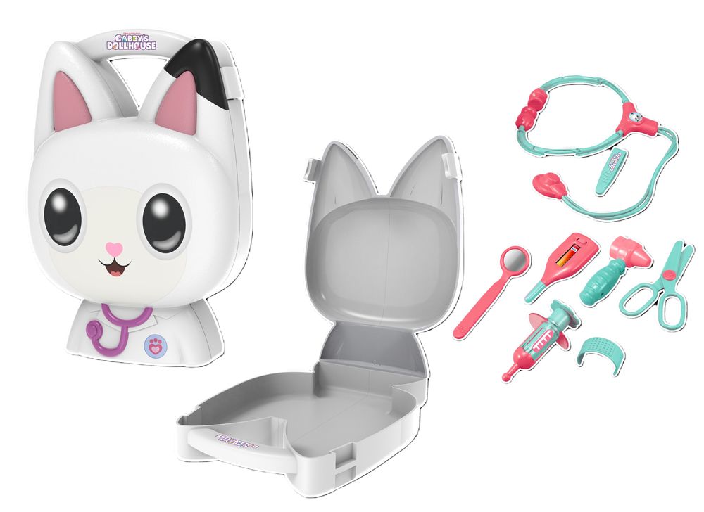 Universal Studios - Gabby's Dollhouse Dr Pandy Medic Case Playset - 8 Pcs