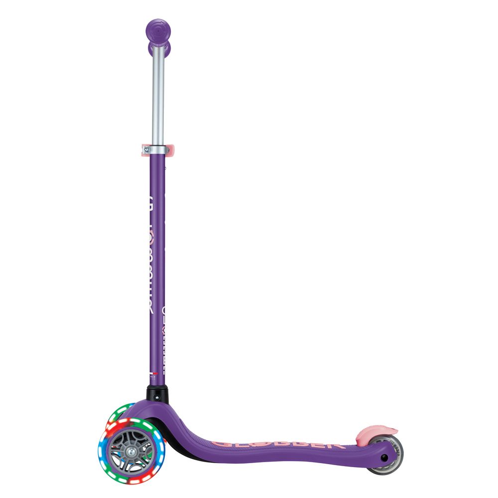Globber - Primo Plus Lights 3-Wheel Manual Scooter - Purple/Pastel Pink