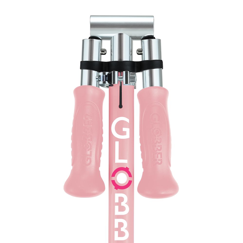 جلوبر - سكوتر يدوي بمصابيح فلو قابلة للطي - وردي فاتح