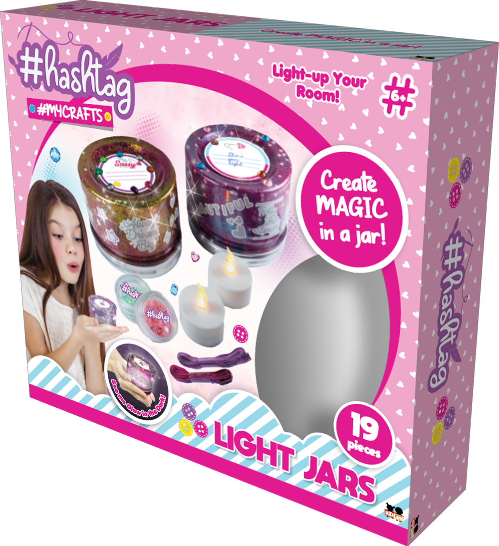 Hashtag My Crafts Light Jars DIY Kit - 19 Pcs