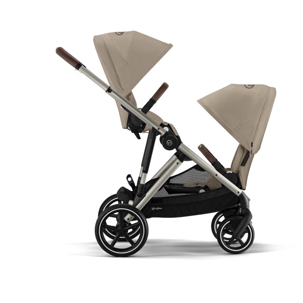 Cybex - Gazelle S Double Stroller - Almond Beige/Taupe