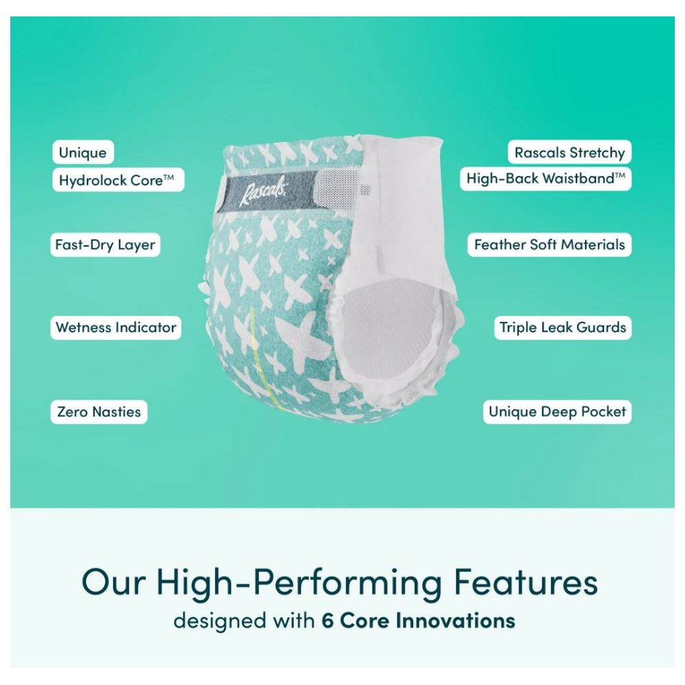 راسكالز - حفاضات أطفال فاخرة صندوق جامبو - حجم 4 - 10-15 كلغ - 72 حفاض