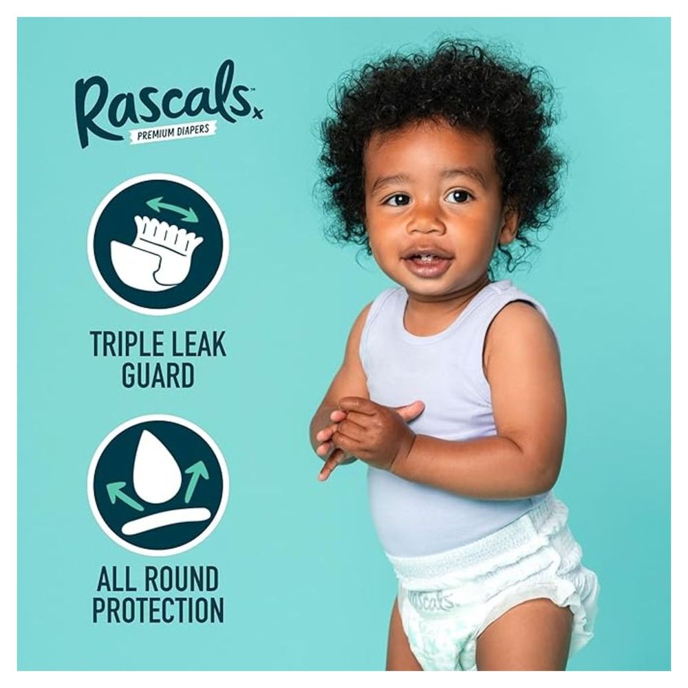 راسكالز - حفاضات كلوت للتدريب - حجم 4 - 10-15 كلغ - 56 حفاض