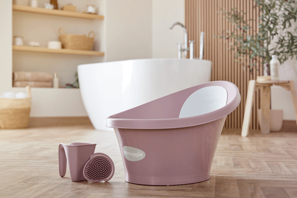 Shnuggle - Baby Bath Silicone Brush - Blossom Pink