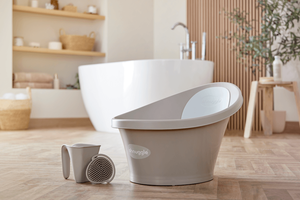 Shnuggle - Baby Bath Silicone Brush - Taupe