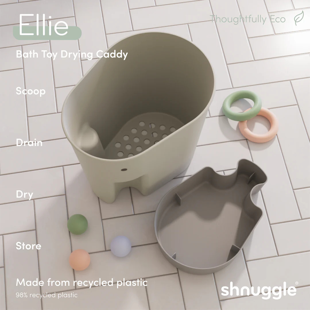 Shnuggle - Ellie' Bath Toy Drying Caddy - Taupe