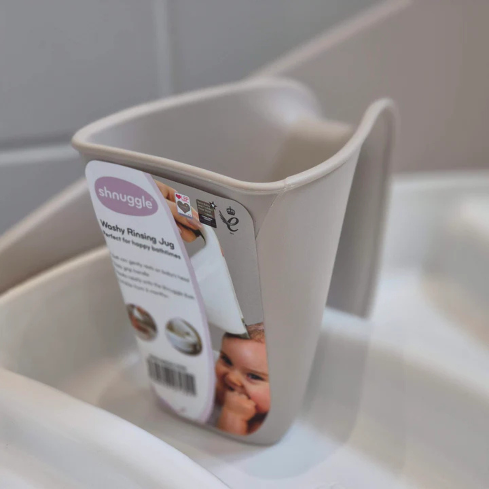 شناجل - مجموعة أدوات استحمام الأطفال - بني رمادي - 4 قطع