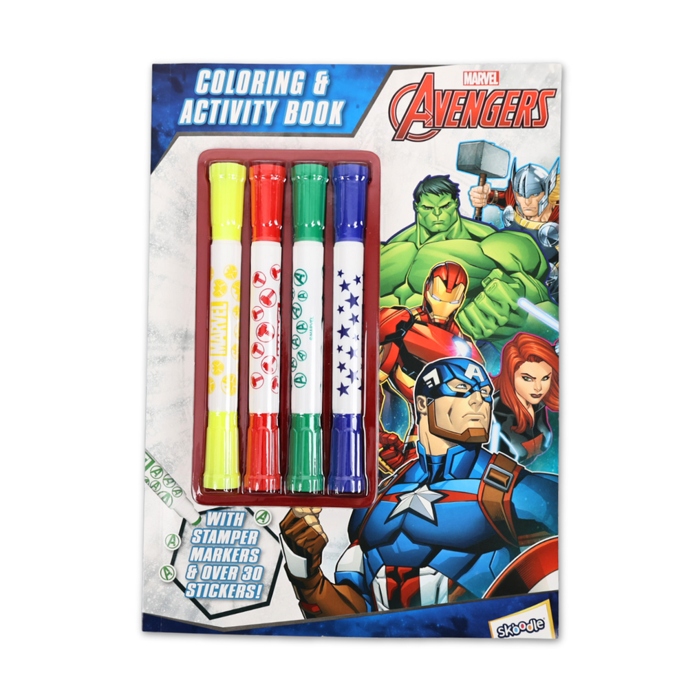 Marvel - Avengers Coloring & Activity Book + Stamper Markers