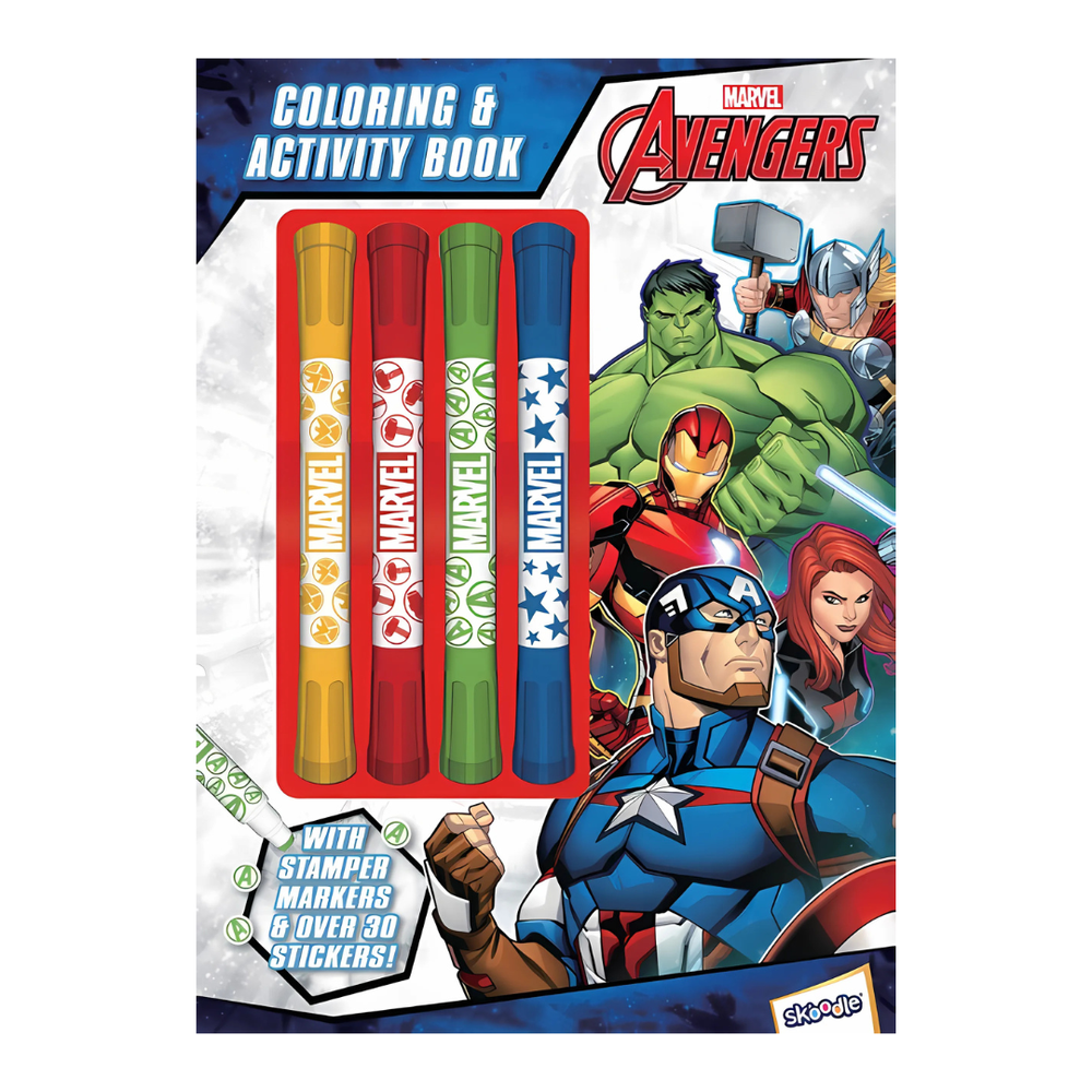 Marvel - Avengers Coloring & Activity Book + Stamper Markers