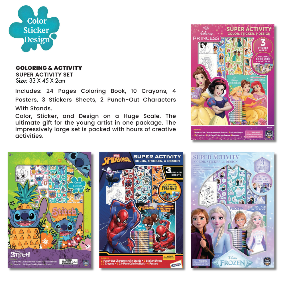 Disney - Princess Super-Activity Color Sticker & Design Set
