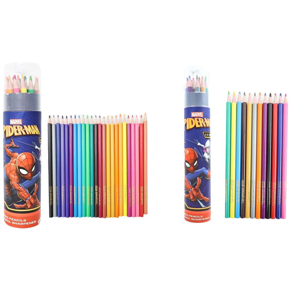 Skoddle - Spider-Man Colored Pencils With Sharpener